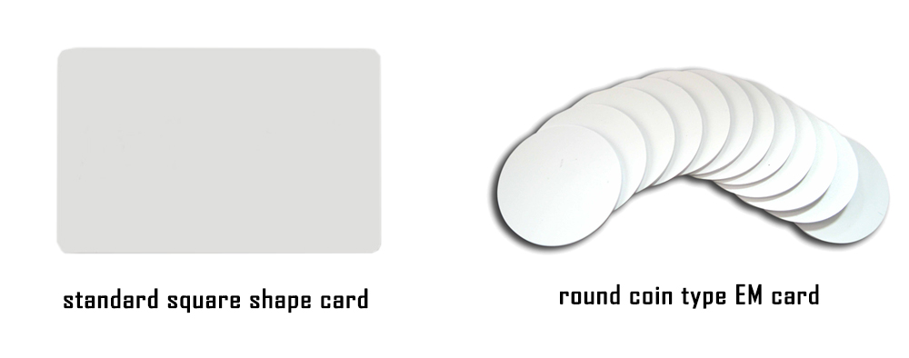 EM White Coin Type RFID Card