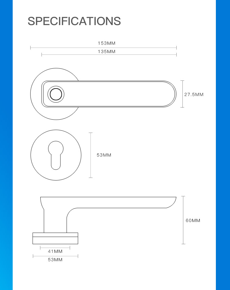 Single Latch Fingerprint Door Lock YFF-C01