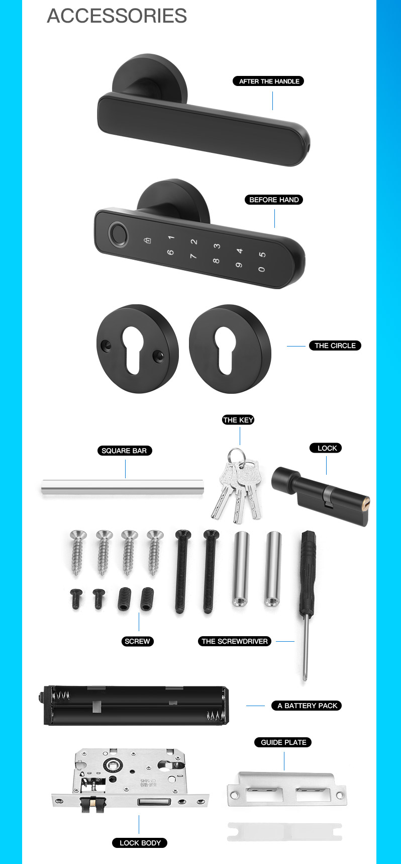 Single Latch Fingerprint Door Lock YFF-C01