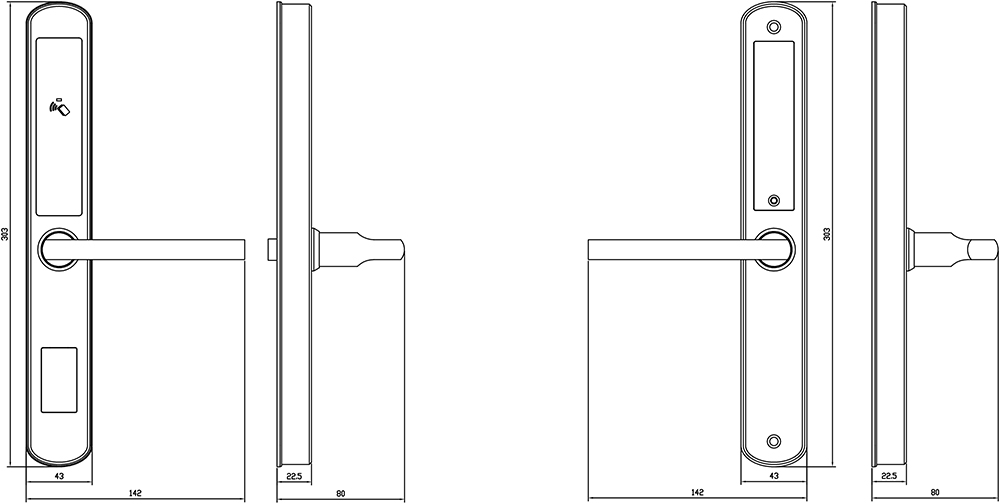 304 Stainless Steel Hotel Room Door Lock YFH-A210