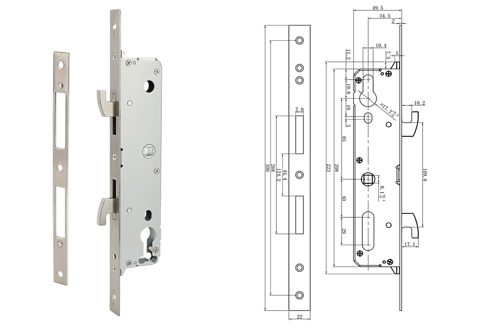 Slim Aluminum Door Smart Bluetooth Lock YFBF-YQ