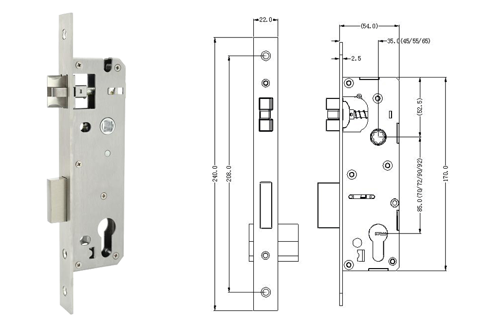 Slim Aluminum Door Smart Bluetooth Lock YFBF-YQ