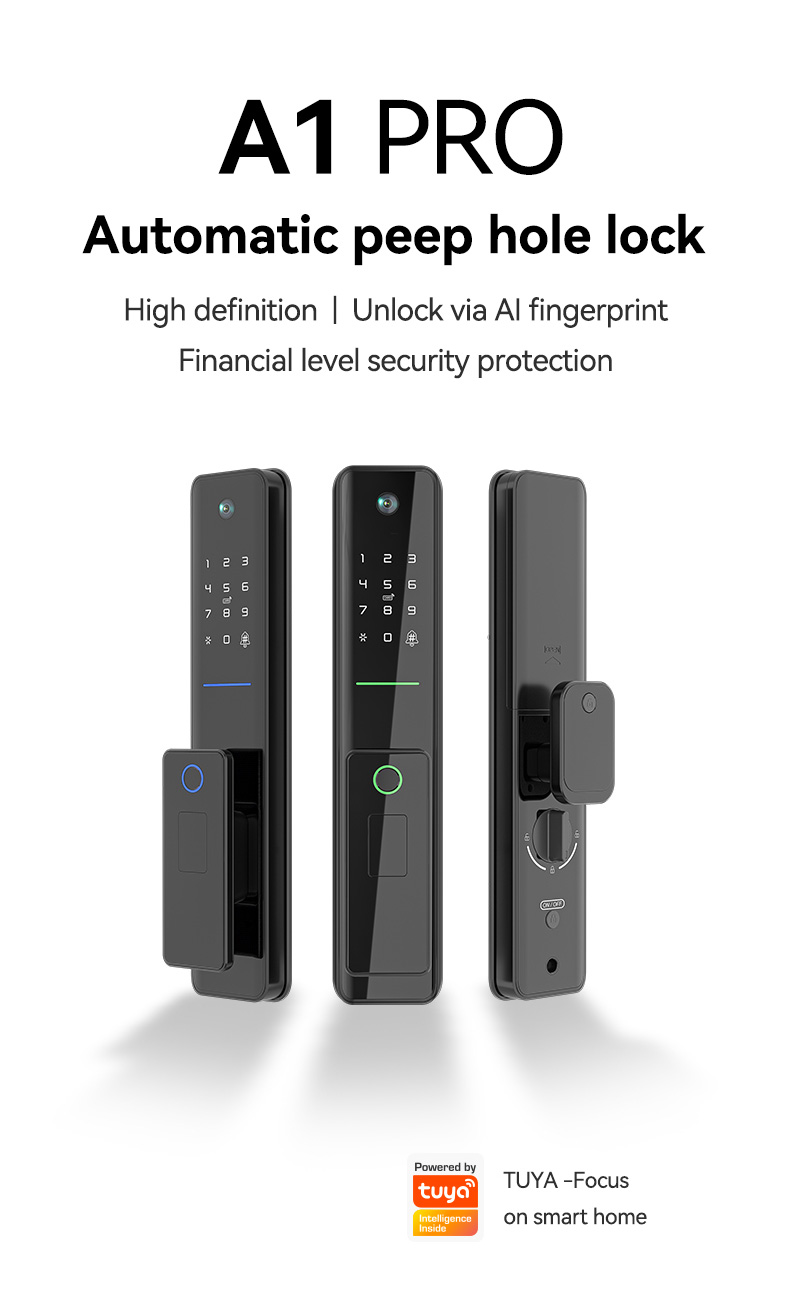 Tuya WIFI Smart Automatic Lock With Peephole YFFW-A1 PRO