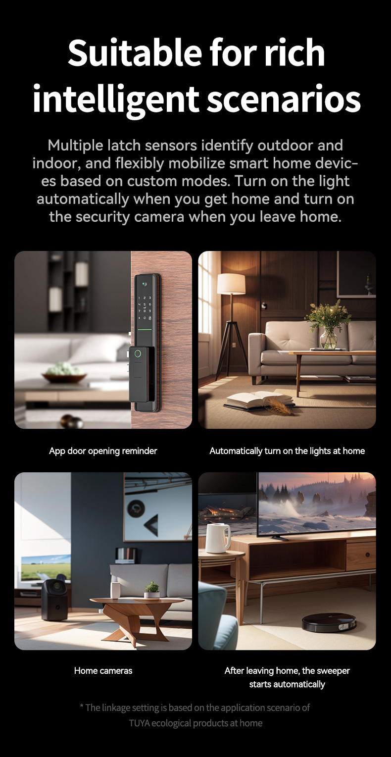 Tuya WIFI Smart Automatic Lock With Peephole YFFW-A1 PRO