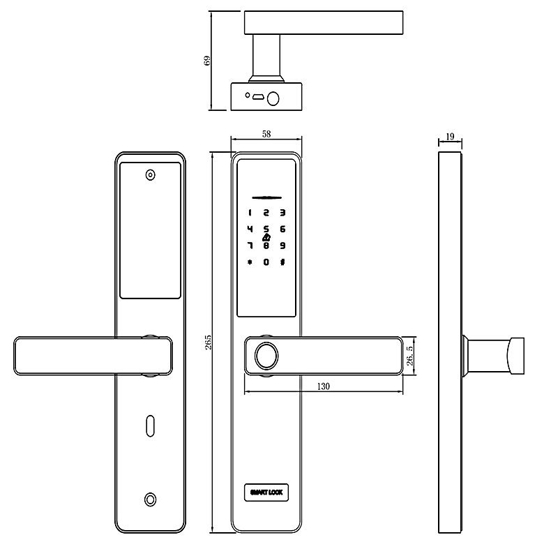 304 Stainless Steel TTlock Bluetooth Door Lock YFBF-2S