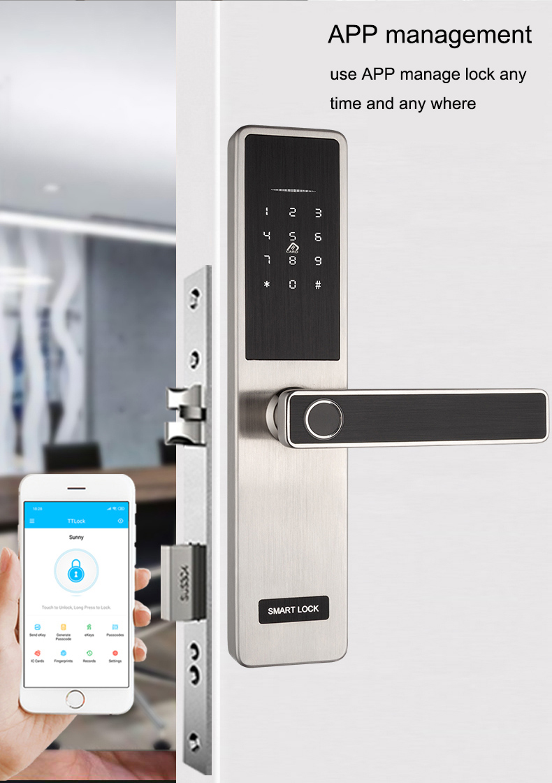 304 Stainless Steel TTlock Bluetooth Door Lock YFBF-2S