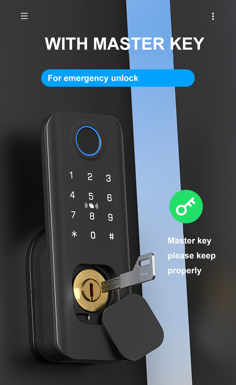 Bluetooth Rim Lock YFBF-N1