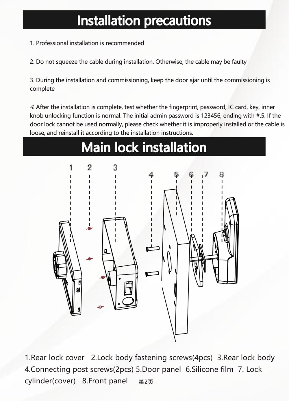 Bluetooth Rim Lock YFBF-N1