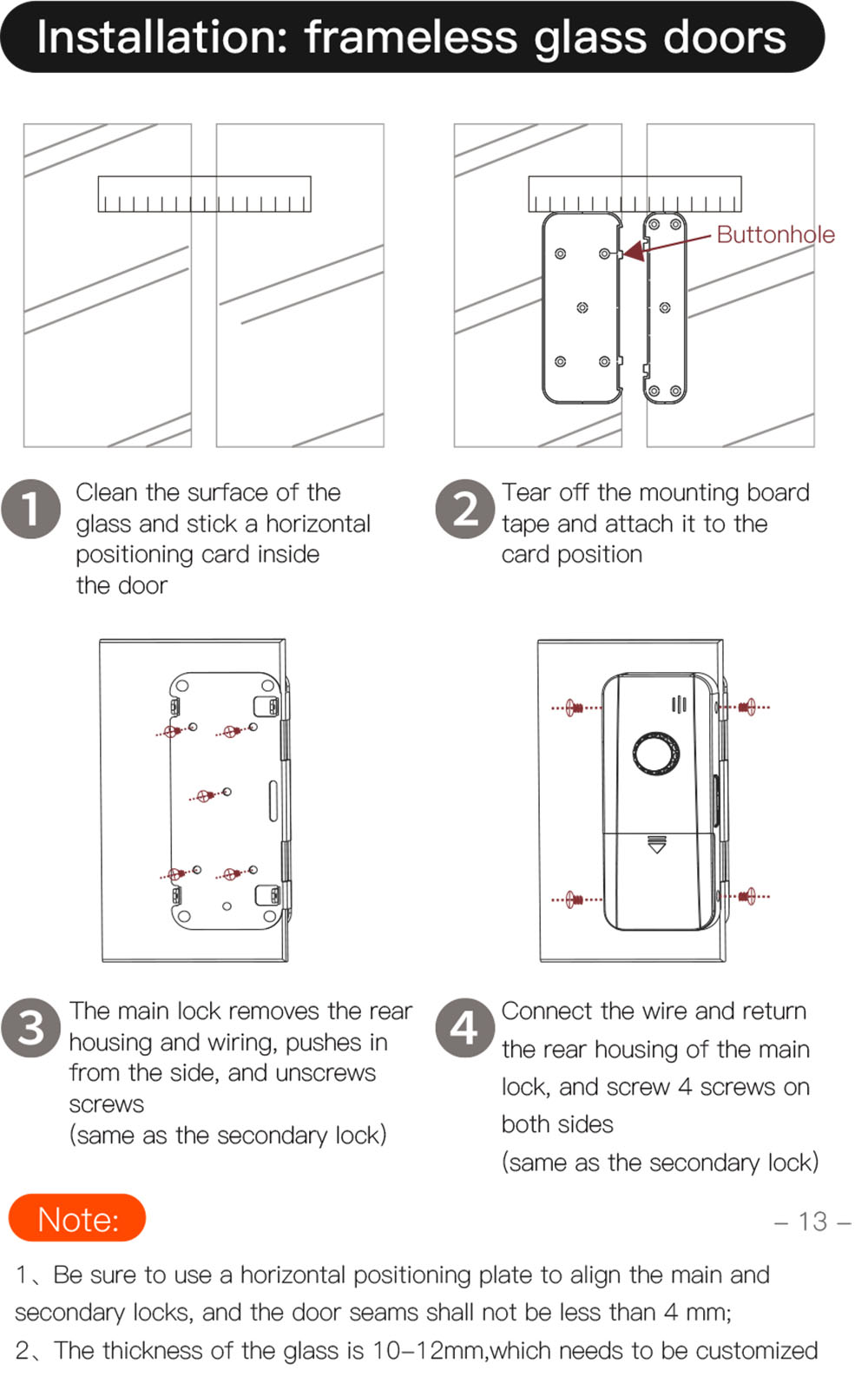 Tuya Bluetooth Glass Door Lock YFBG-806