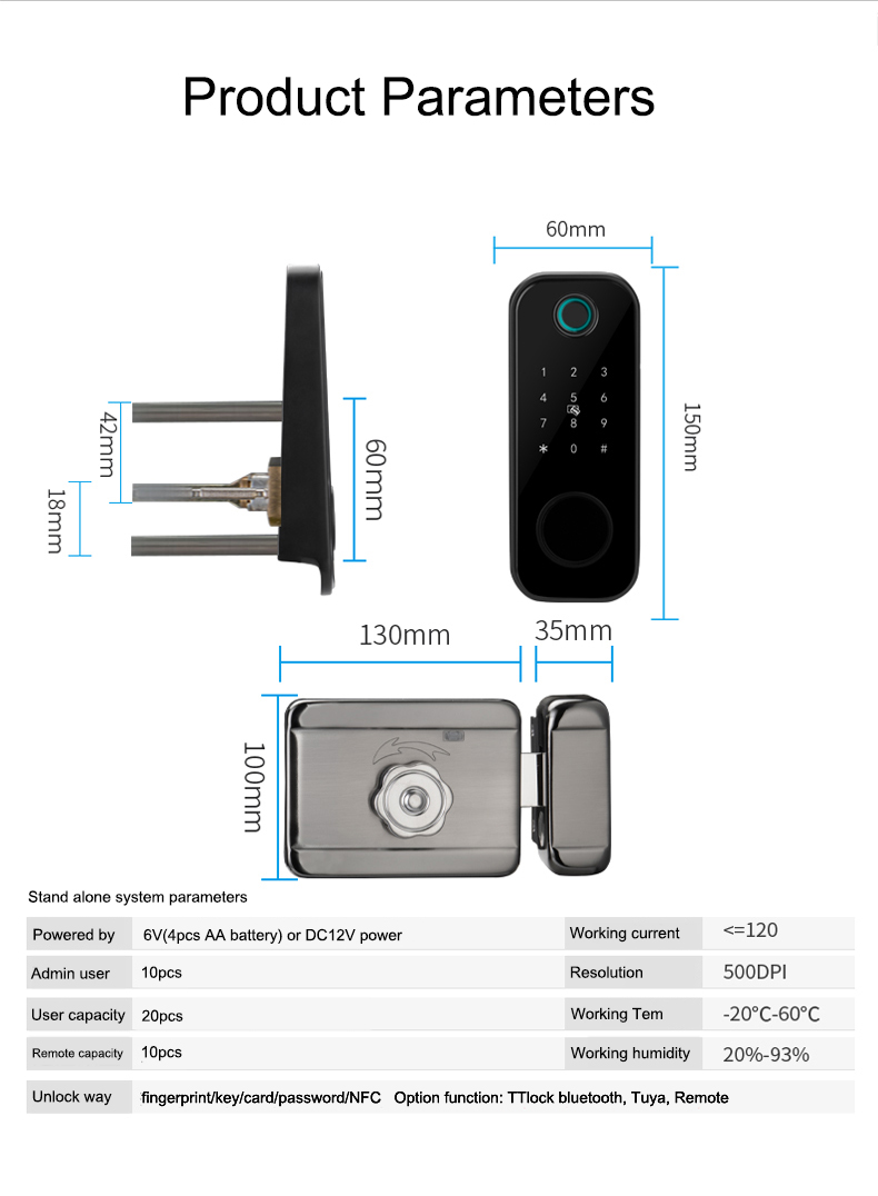 Waterproof Rim Lock YFBF-N300