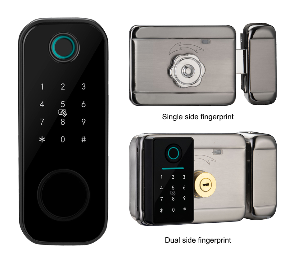 Waterproof Dual Side Fingerprint Rim Lock YFBF-N300