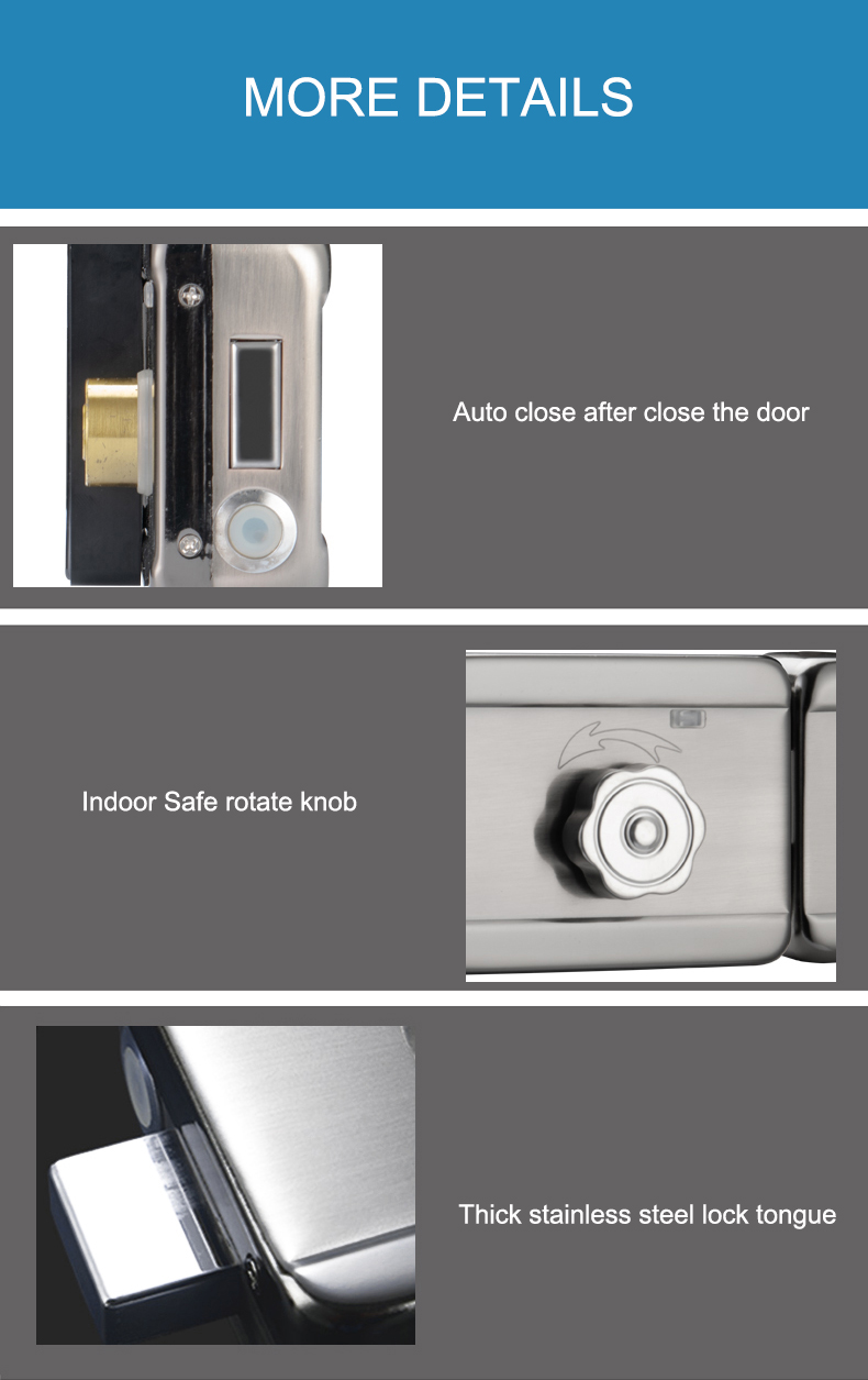 Waterproof Dual Side Fingerprint Rim Lock YFBF-N300