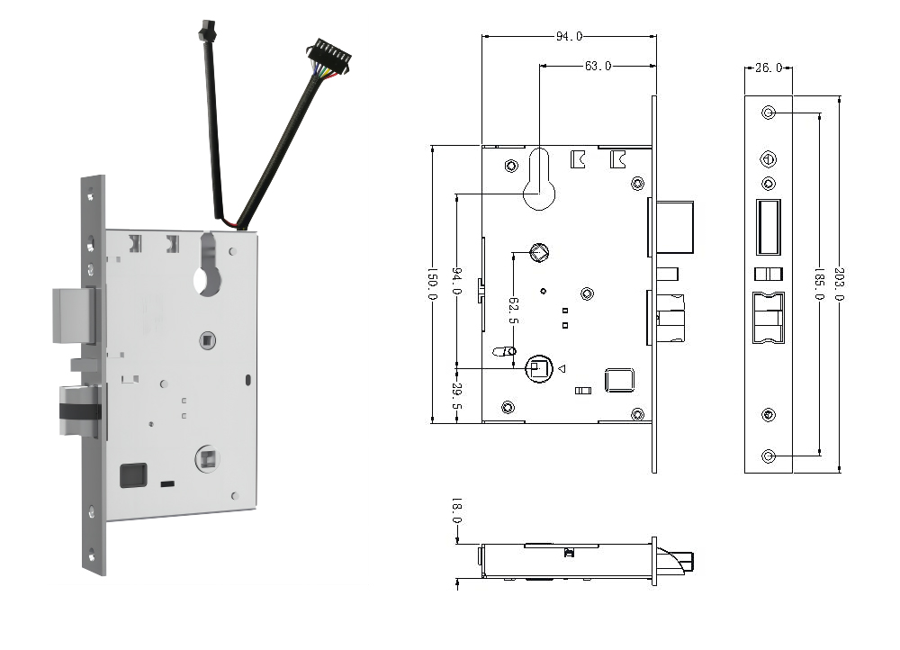 Mifare Card Hotel Lock YFH-2062