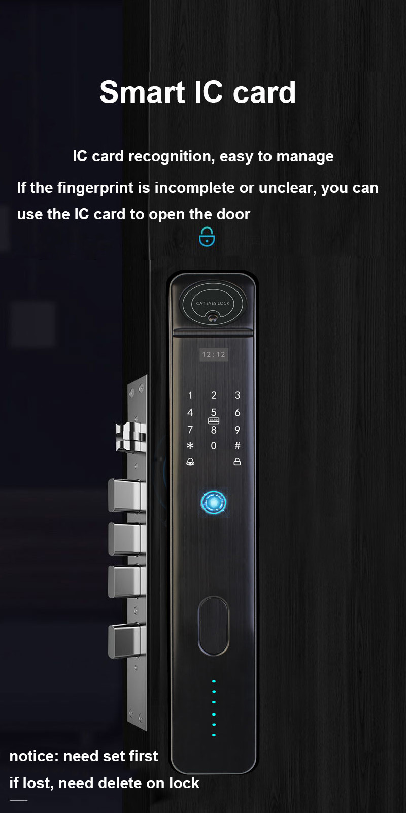 Wifi Smart Lock With Digital Peephole YFFW-D2B