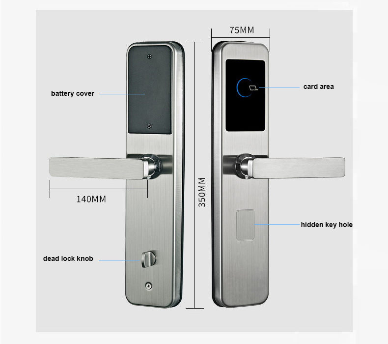 304 Stainless Steel Hotel IC Card Lock YFH-B335