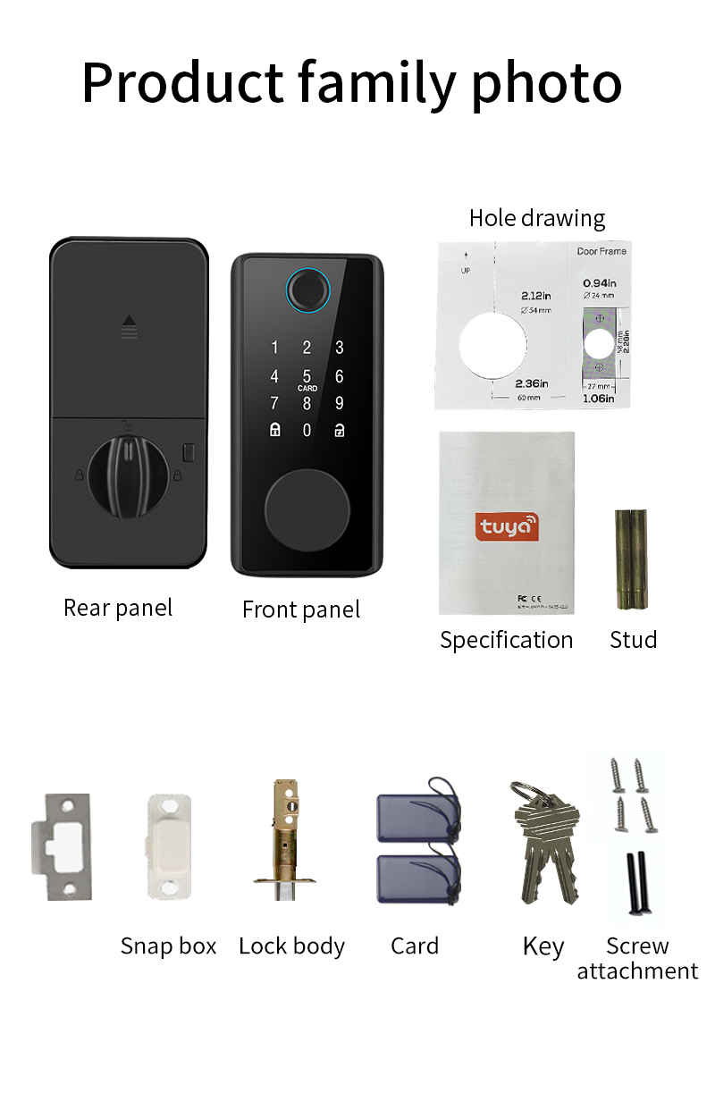 Touch Panel TTlock Indoor Automatic Lock YFBF-DS01