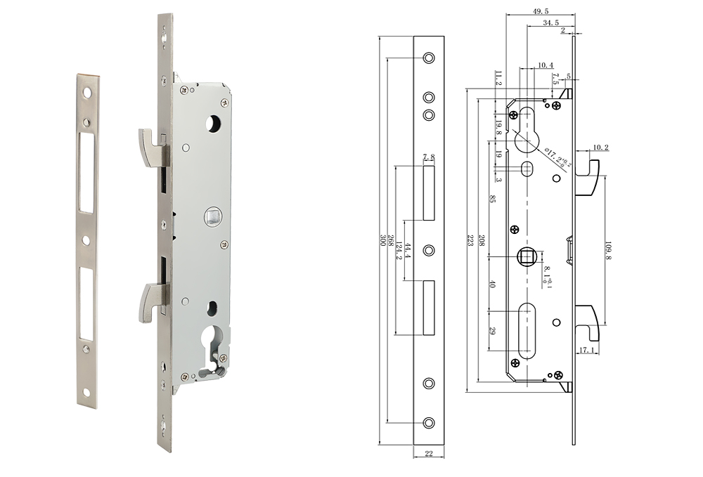 Slim Door Smart Lock With Digital Peephole YFFR-Z1pro max