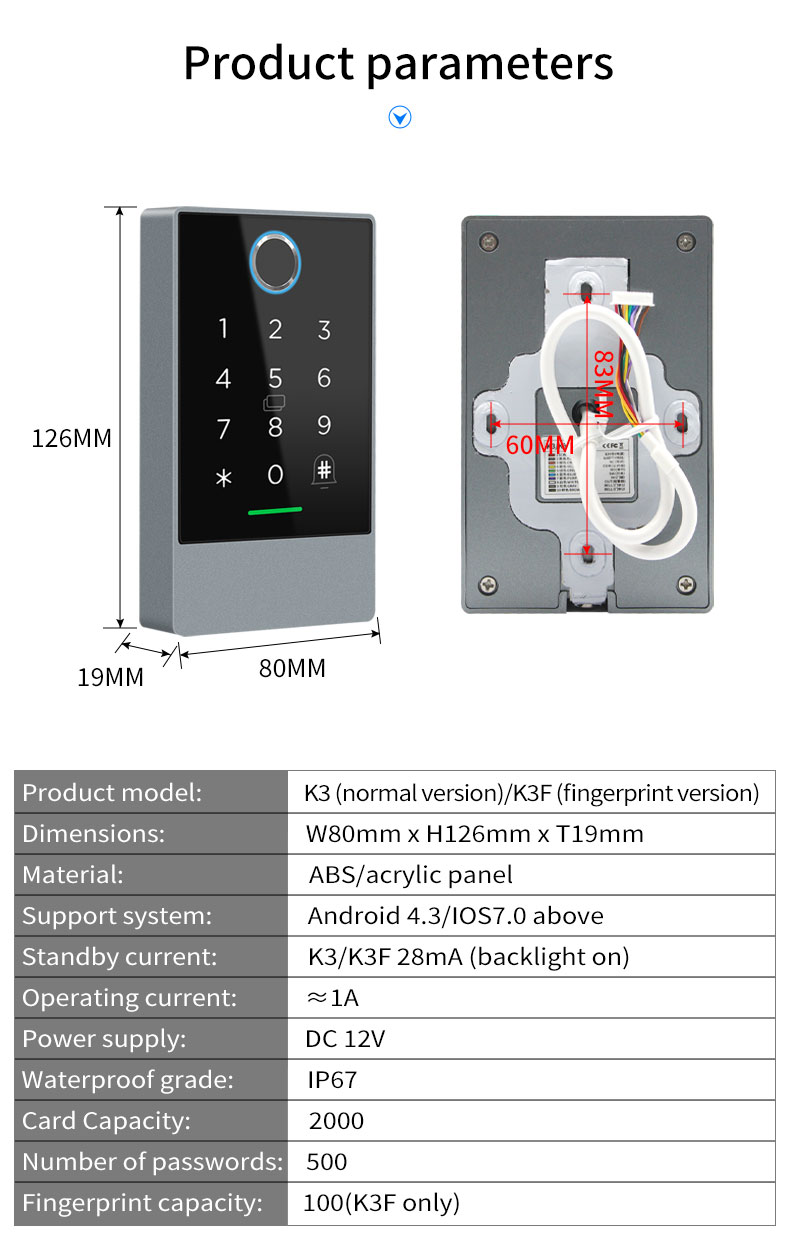 Economic TTlock Bluetooth Access Controller YFBA-K3