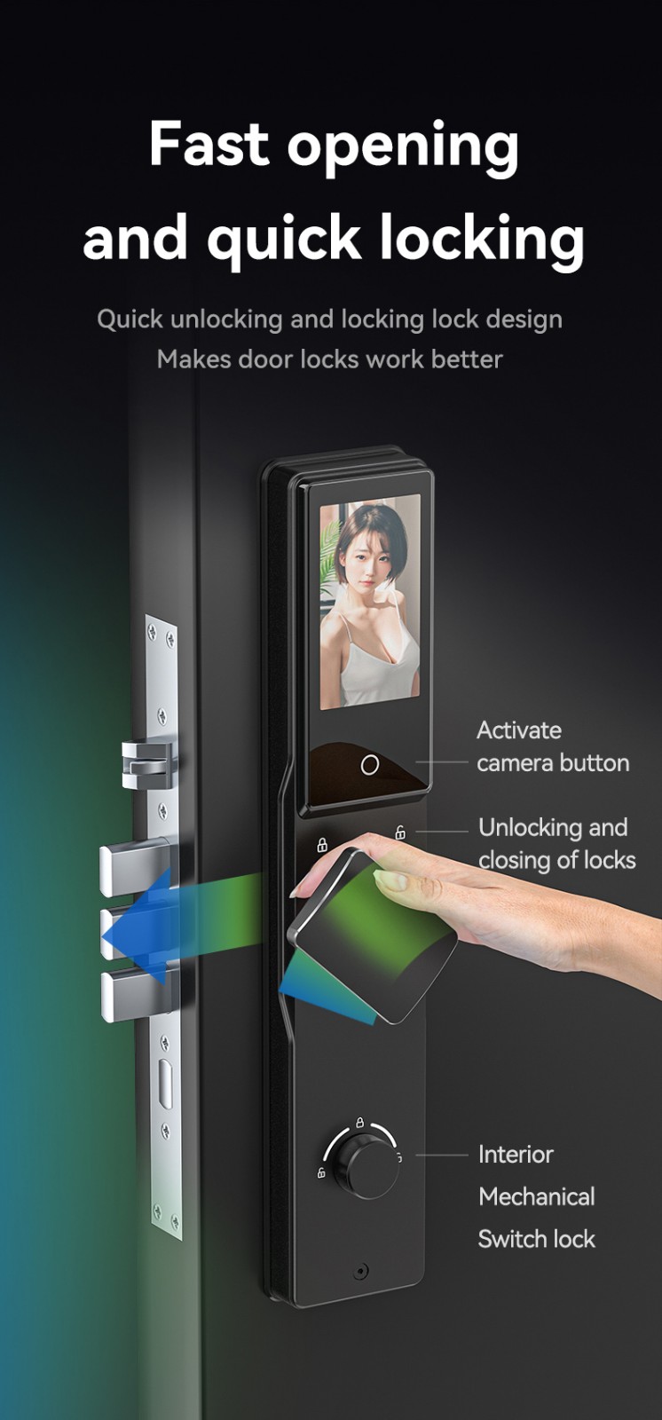 Smart Home Automatic Wifi Lock YFFW-D1PRO MAX