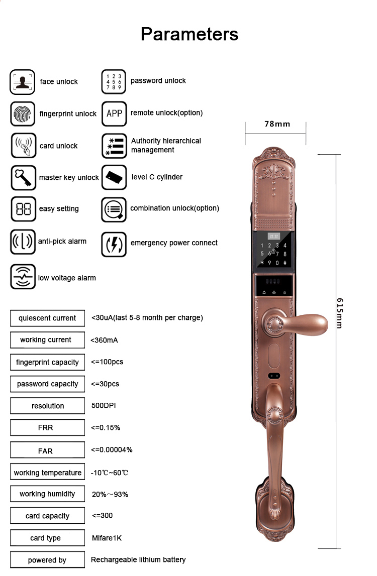 Smart Home Lock YFFR-RY03