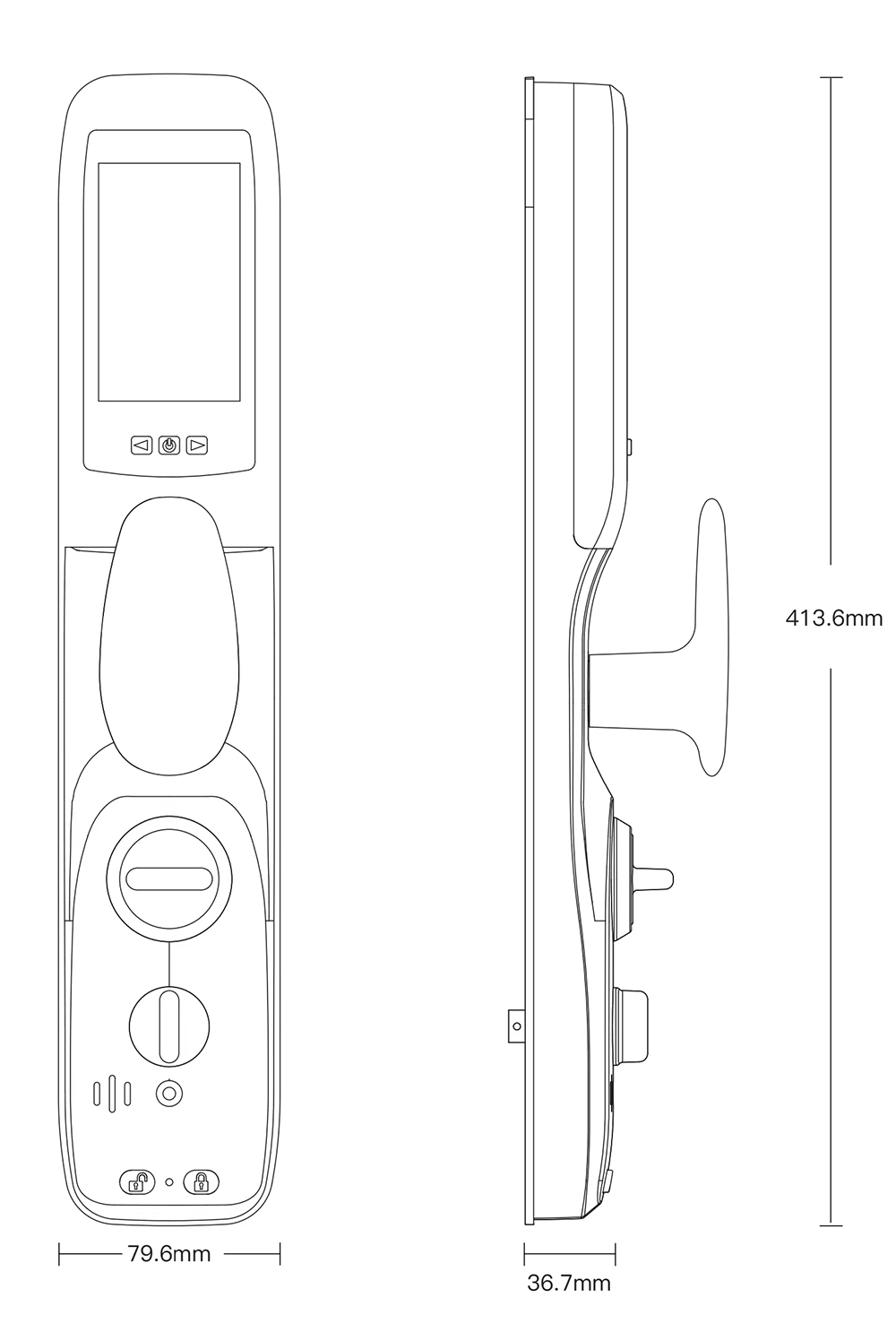 Tuya Zigbee Smart Fingerprint Automatic Lock YFFR-R1PRO