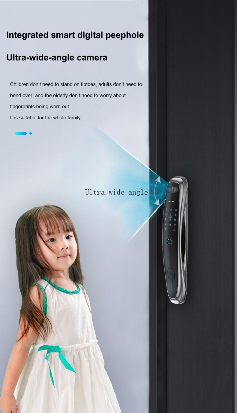 Zinc Alloy Face ID Smart Keyless Entry YFFR-K22PRO