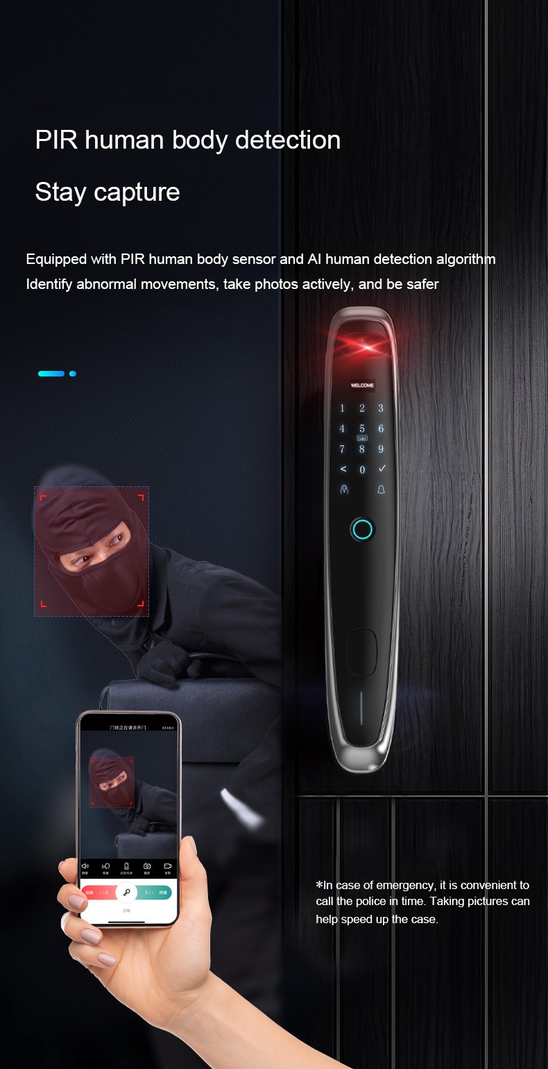 Zinc Alloy Face ID Smart Keyless Entry YFFR-K22PRO