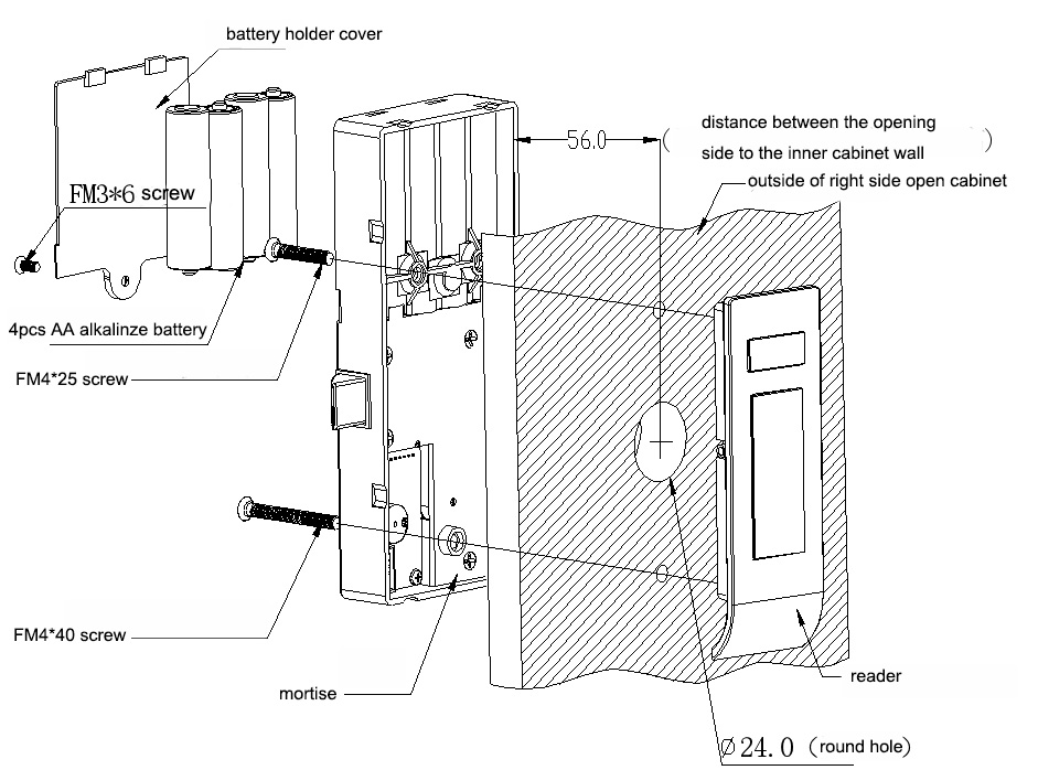 Metal Material Card Cabinet Lock EM110