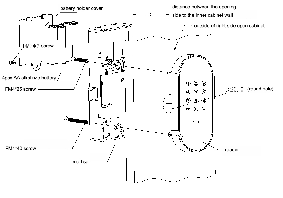 RFID Password Sauna Locker Lock EMP153