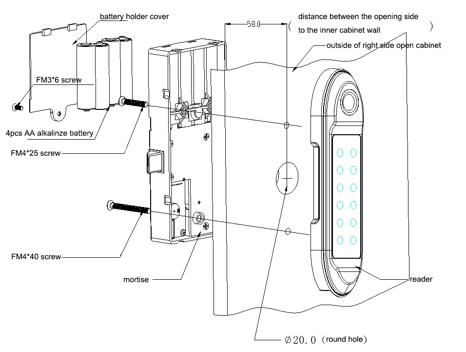 Electronic Cabinet Lock EM169