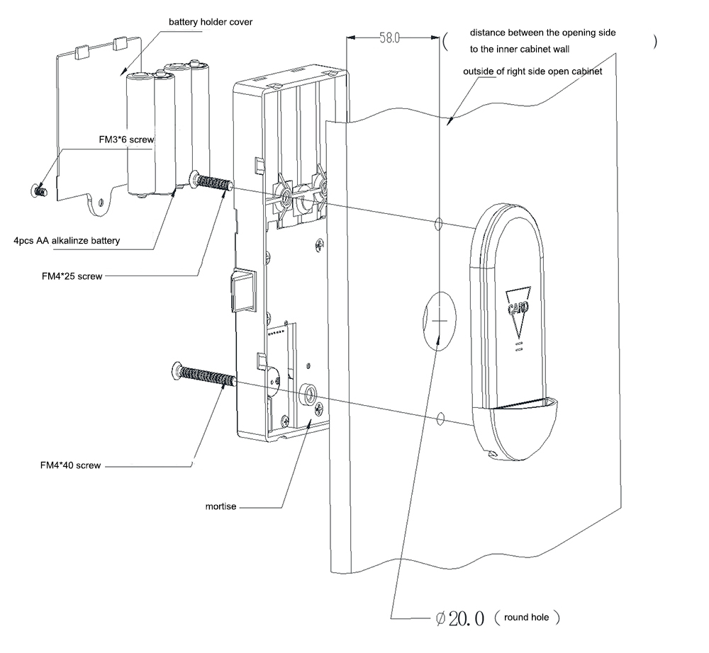 Aluminum Alloy Material RFID Locker Lock EM180