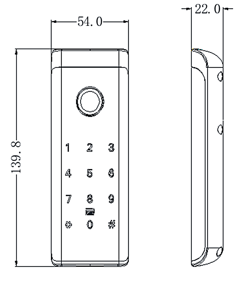 Smart Wood Locker Lock EM182