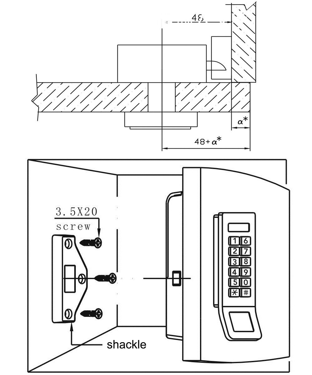 Keypad Digital Locker Lock EMP-937