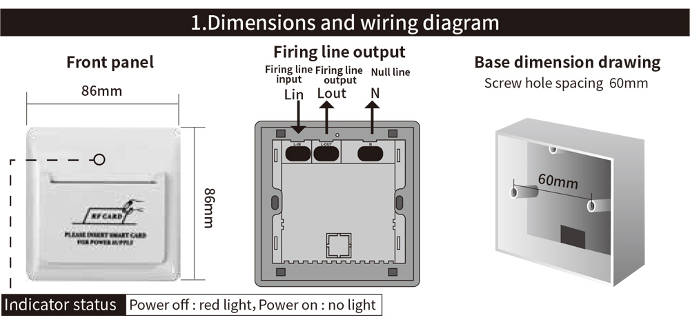 TThotel Compatiable Energy Saving Switch RF-TT