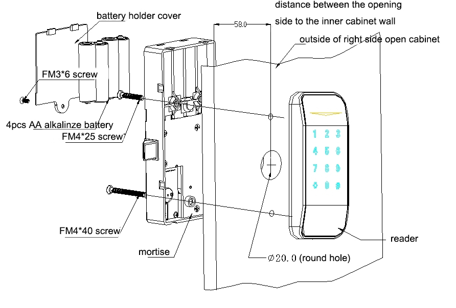 Personal Storage Cabinet Lock EMPF-167