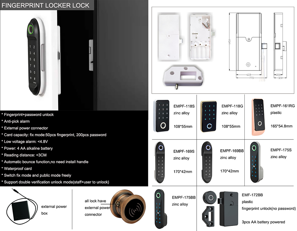 Fingerprint Drawer Lock EMPF-169