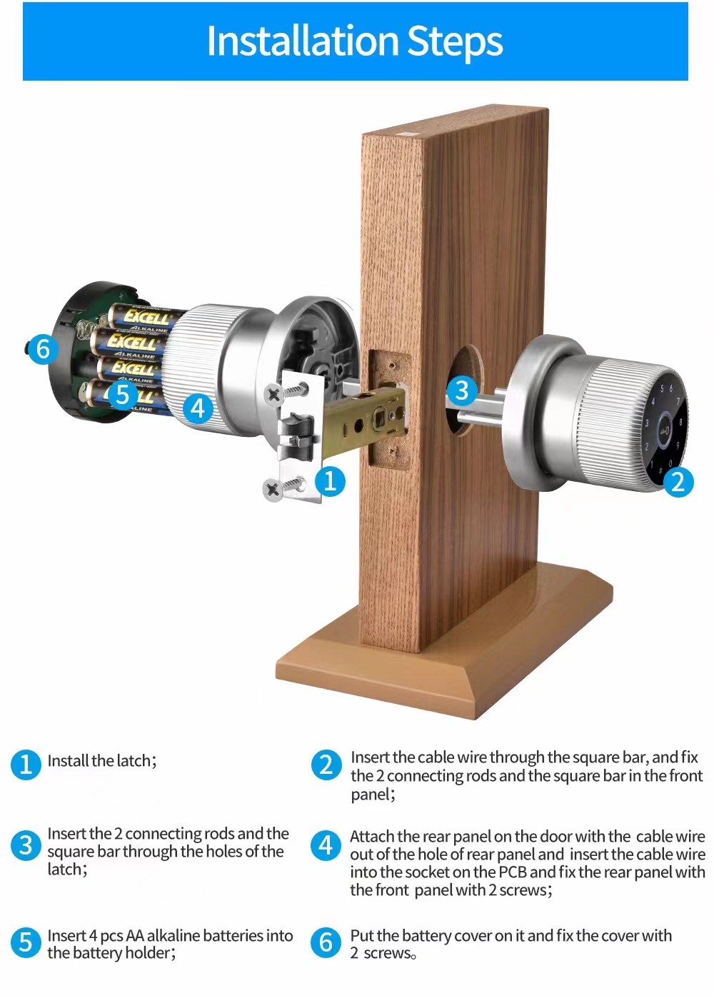 Password Bluetooth Door Lock YFB-008