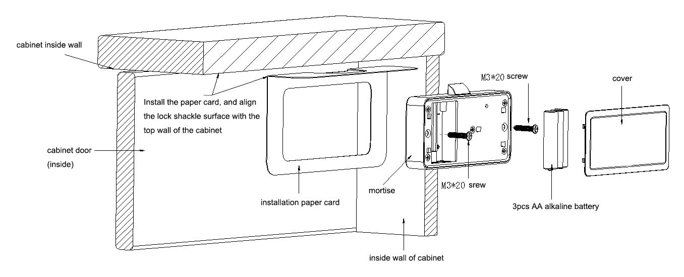 Invisible RFID Card Cabinet Lock 4