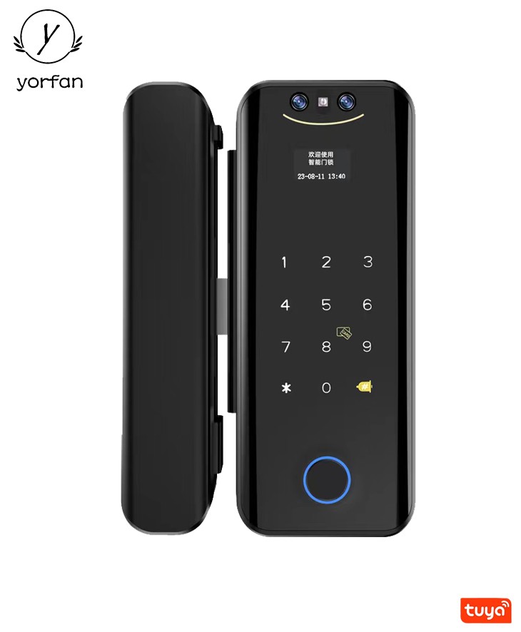 Tuya Wifi Smart Frameless Glass Door Lock YFWGR-918