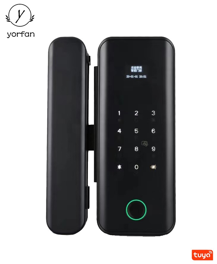 Tuya Wifi Smart Glass Door Lock YFWG-918